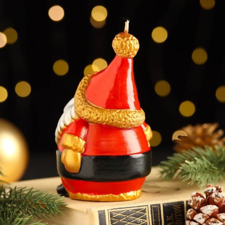 Decorative candle "Santa", 12x8.6x7.4 cm-2