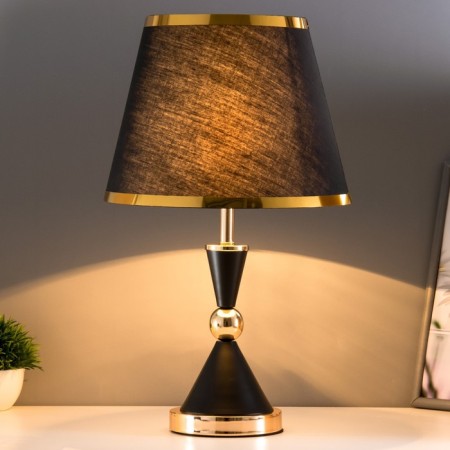 Elizabeth table lamp E27 40W black and gold 25x25x37 cm Risalux-1