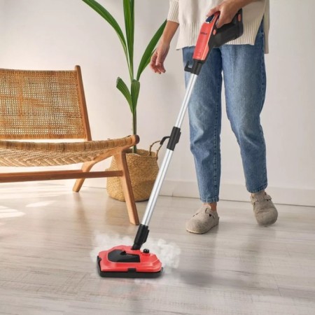 Steam mop KitFort KT-1053, 1300 W, 360 ml, cord 4.7 m, black-red-6