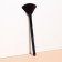 Makeup brush, fan, 16.5 (+/- 1) cm, black color