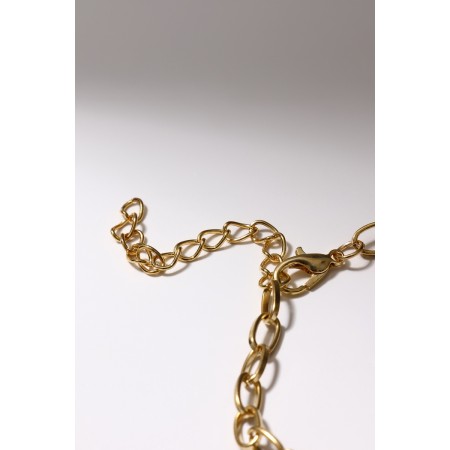 Bracelet "Night" with pearls, colored in gold, l = 16 cm-3