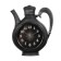 Wall -wall clocks for the kitchen "Sangino", silent, 26.5 x 24 cm, black silver, aa