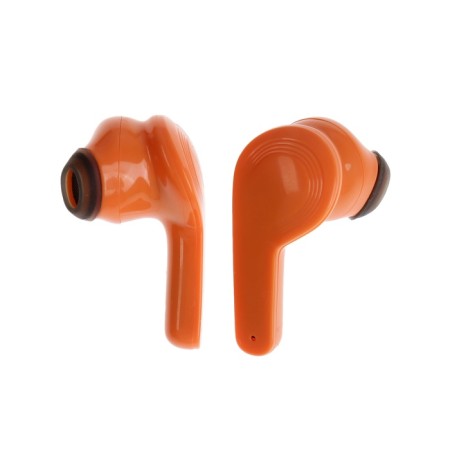 Wireless headphones KM12, TWS, inserts, BT 5.0, 30/200 mAh, transparent, orange-2