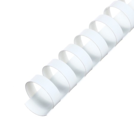 Plastic binding springs, d = 19mm, 100 pieces, sew 131-170 sheets, white, Geleos-4