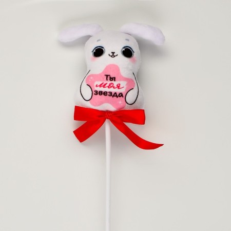 Soft toy in the bouquet "You-my star" Bunny on a stick-1