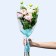 Flower package "EVERY DAY IS A New Begining", Blue, 30 x 10 x 45 cm