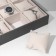 Catch stand, bracelets, phlock, 12 seats, 35 × 24 × 5 cm, gray-beige color