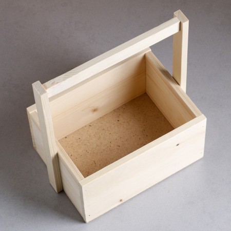 Kashpo wooden 20 × 15 × 11 (25) cm Elegant "Restayl Classic", with a handle handle beautifully-2
