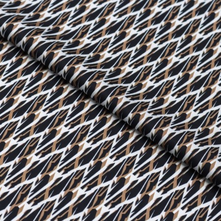Payer satin fabric, width 150 cm, brown color-1
