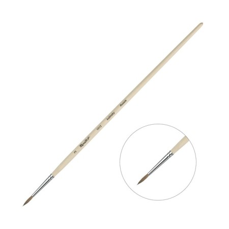 RUBLOF RUBLOF RUBLE BRUSE EVERYONE 1012 No. 3, Long handle is saturated with varnish, white clip