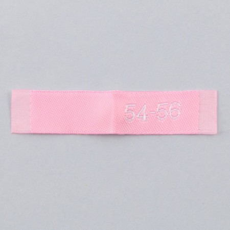 Textile strip "54-56", 5 x 1.1 cm, pink color-3
