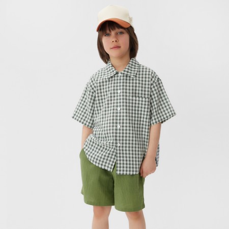 Costume for a boy (shirt and shorts) KAFTAN, R.32 (110-116), Green