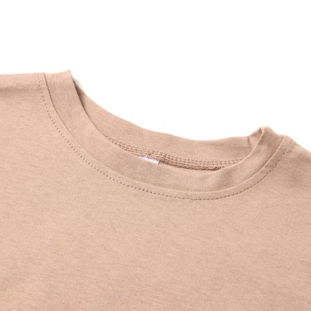 Baby T -shirt with a lowered shoulder, beige color, height 134 cm-1