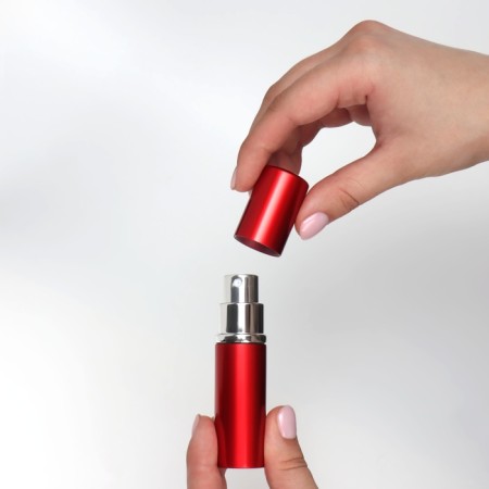 Perfume bottle, with a spray, 10 ml, red color-13