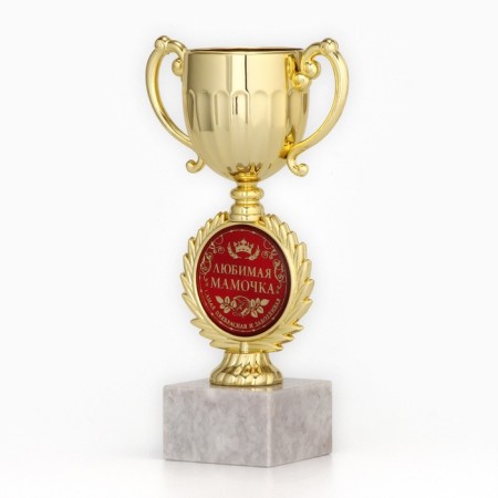 The Cup "Favorite Mommy", award figure, plastic, gold, 17.5 x 9.5 x 6.2 cm.-2