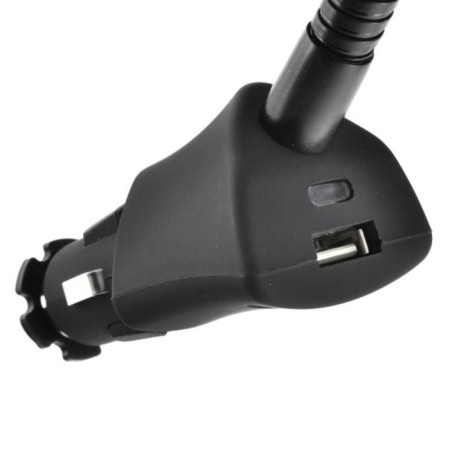 The phone holder in the SkyWay cigarette lighter with a USB port, 12/24V black, the Soft Touch, S00301004 coating-1