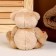 Soft toy "Bear", with a red bow, 16 cm, brown color