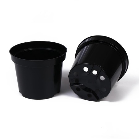 Pot for seedlings, 3 l, d = 19 cm, h = 15 cm, black, greengo-7