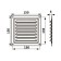 Ventilation grate Zein Lux RM1515KR, 150 x 150 mm, with a grid, metal, brown
