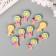 Decor for creativity plastic "Lollipop with asterisk" set of 10 pcs 2.3x1.5 cm