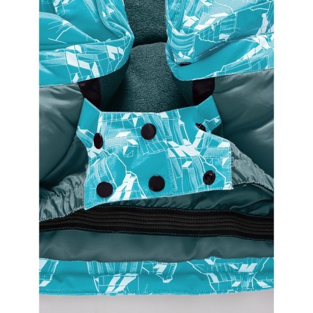 Ski costume for a girl, height 98 cm, turquoise color-6