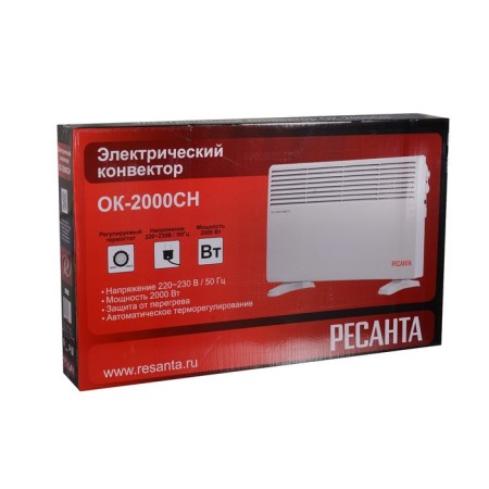 Resanta heater OK-2000SN, convector, 2000 watts, mechanical. Adjustment, white-7