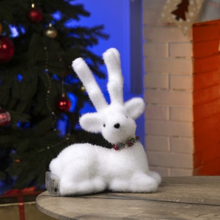 LED figure "Deer" 20 × 25 × 12 cm, phlock, AAX2 batteries (not complete), warm white glow-2