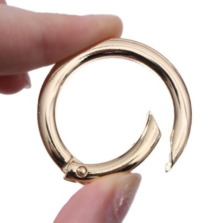 Carabin ring is flat, d = 32/42 mm, thickness - 5 mm, 5 pcs, gold color-3