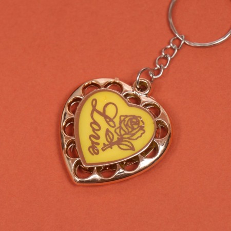Trick plastic for metal "Heart with openwork rose" mix 4x4 cm-2