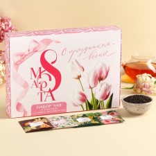 A set of tea “Happy Spring”, weight tea 40 g (2 pcs. X 20 g), tea in bags 21.6 (12 pcs. X 1.8 g).