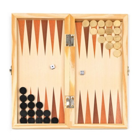 Board game 3 in 1 "Monel": backgammon, checkers, chess, 24 x 24 cm-4