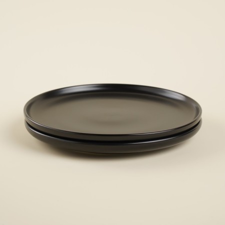 A set of porcelain plates SL Home "Dark", d = 18 cm, black color-2