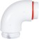 The chimney element Rommer RCA-0080-800090, insulated allocation, D = 80/100 mm, 90 °