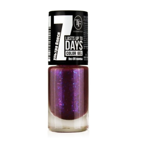Nail polish TF Color Gel, tone 287 blue-violet, 8ml