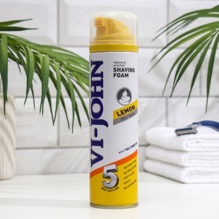 Shaving foam VI-JOHN Lemon, for oily skin, 200 ml