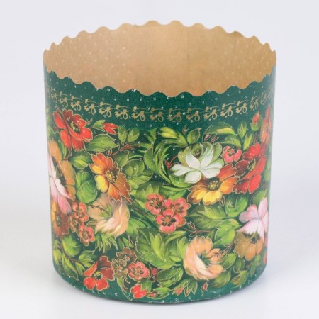 Paper form for the Easter cake "Zhostovo" (packing 2000 pcs) 90 x 90 mm-2