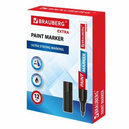Marker-color (lacquer) 4.0 Brauberg Extra, reinforced nitro-base, alum, black 151979-12