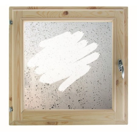 Window 90x90 cm, "drops on glass", single -chamber double -glazed window, needles