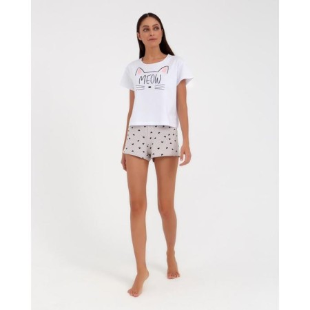 Pajama Women's KAFTAN "Meow" p. 40-42-5
