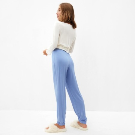 Kit (jumper, trousers) female minku, color ecru/blue river 48-4
