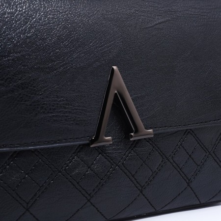 Bag-clate on magnet, long belt, black color-4