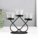Summary metal, glass for 3 candles "peak" d = 5 cm black 19x6x16.5 cm