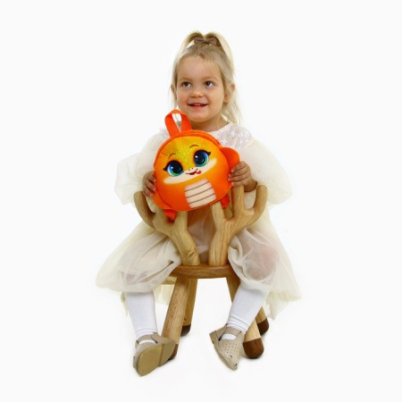 New Year's Baby backpack "Funny snake", plush, orange color, for the New Year-8
