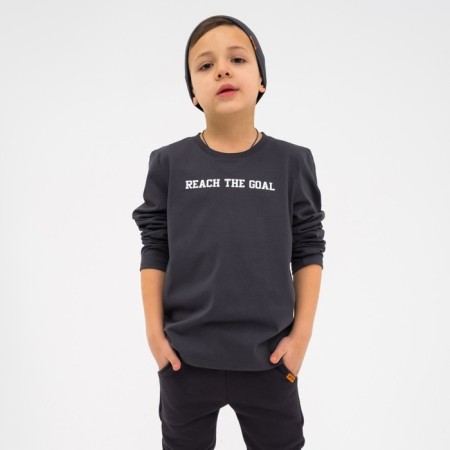 Children's T -shirt with Dl.ruk. KAFTAN "Trendy" R.38 (146-152), Gray