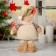 Soft toy "Santa Claus in sequins" stands, 15x41 cm (folded 30 cm), brown