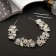 Hair accessory "Alba" Chamomile, 23.5x2.5 cm, silver-white