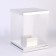 Box for flowers with a vase and PVC are folding windows, 23 x 30 x 23 cm, silver