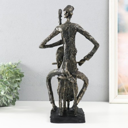 Souvenir Polystone "cellist" for metal 18.8x14x35.8 cm-2