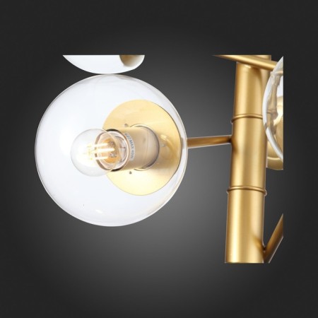 Suspension lamp ST LUCE. SL1150.203.08. Liora. 8x40 watts, E27, 65x65 cm, matte gold color-16