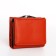 Women's wallet on the button, redhead color